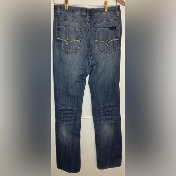 Seven7 Blue Denim Jeans waist 31” hem 31.25” W31L31 blue fade distressed pants - Picture 2 of 16